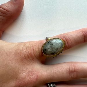 Womens bronze stone ring